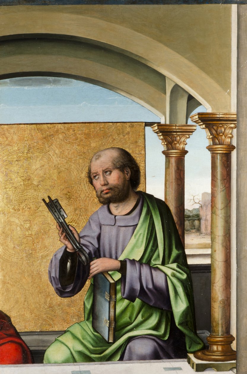 सेंट पीटर, c.1495 (पैनल पर तेल और सोने की पत्ती) द्वारा पेड्रो बेरुगुएते