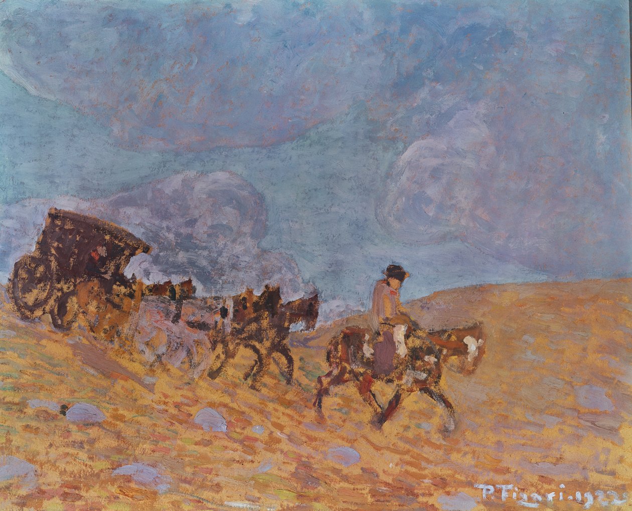 द स्टेज-कोच, 1922 द्वारा पेड्रो फिगारी