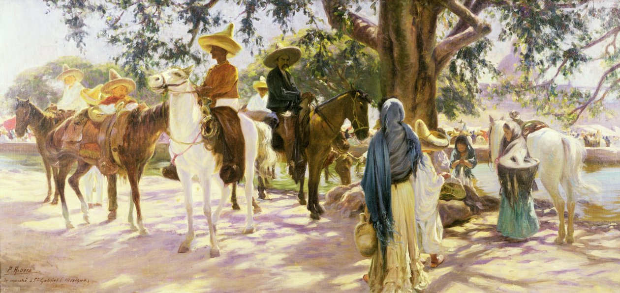 सैन गैब्रियल (1909), मेक्सिको में मार्केट डे द्वारा पेड्रो रिबेरा