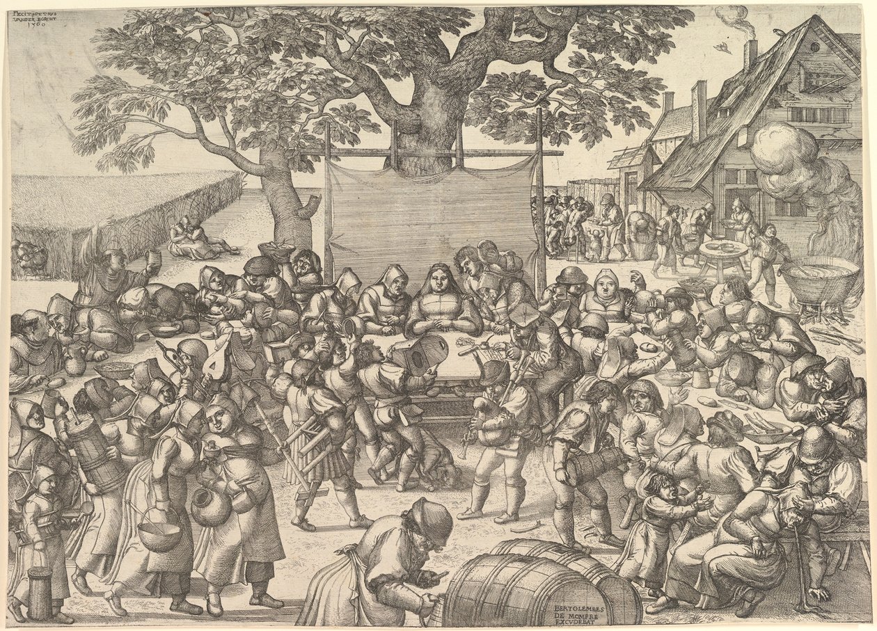 किसान विवाह, 1560। द्वारा पीटर वैन डेर बोरचटो