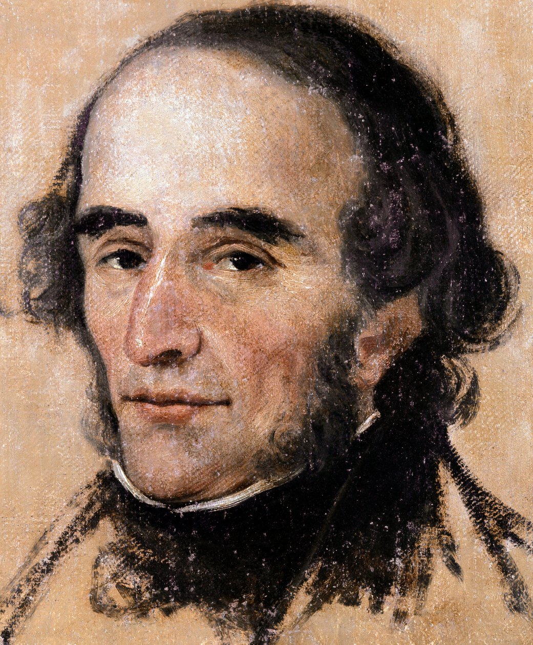 निकोलो पगनिनी (1782-1840) इतालवी वायलिन वादक और संगीतकार का पोर्ट्रेट। पेलागियो पलागी द्वारा पेंटिंग (1775-1860)। जेनोआ, आधुनिक कला संग्रहालय। द्वारा पेलागियो पलागी