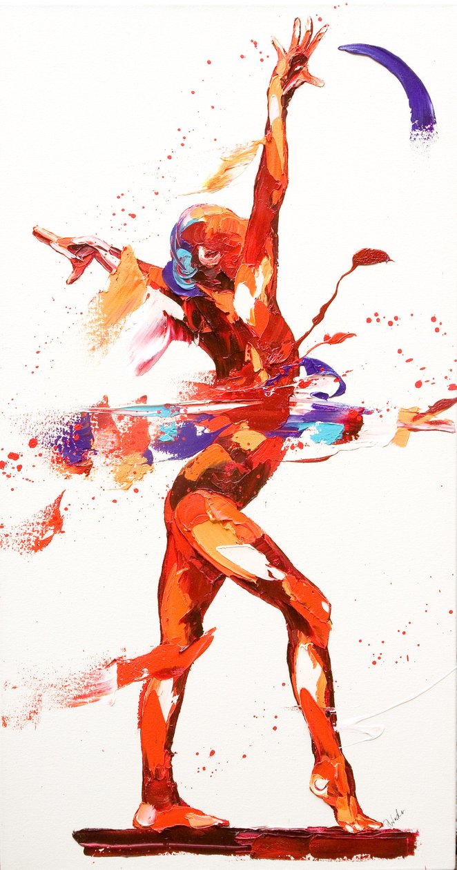 जिमनास्ट फोर, 2010 (कैनवास पर तेल) द्वारा पेनी वार्डन