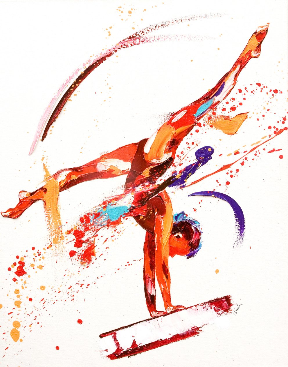 जिमनास्ट वन, 2010 (कैनवास पर तेल) द्वारा पेनी वार्डन