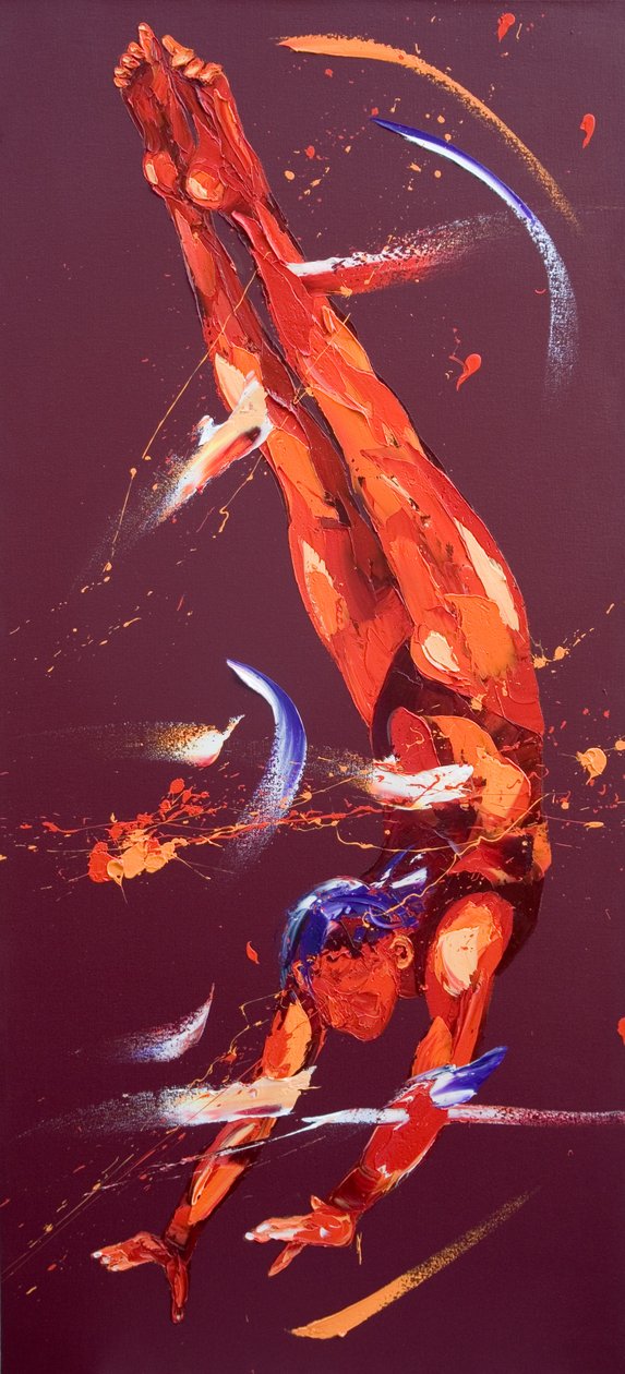 जिमनास्ट सेवन, 2011 (कैनवास पर तेल) द्वारा पेनी वार्डन