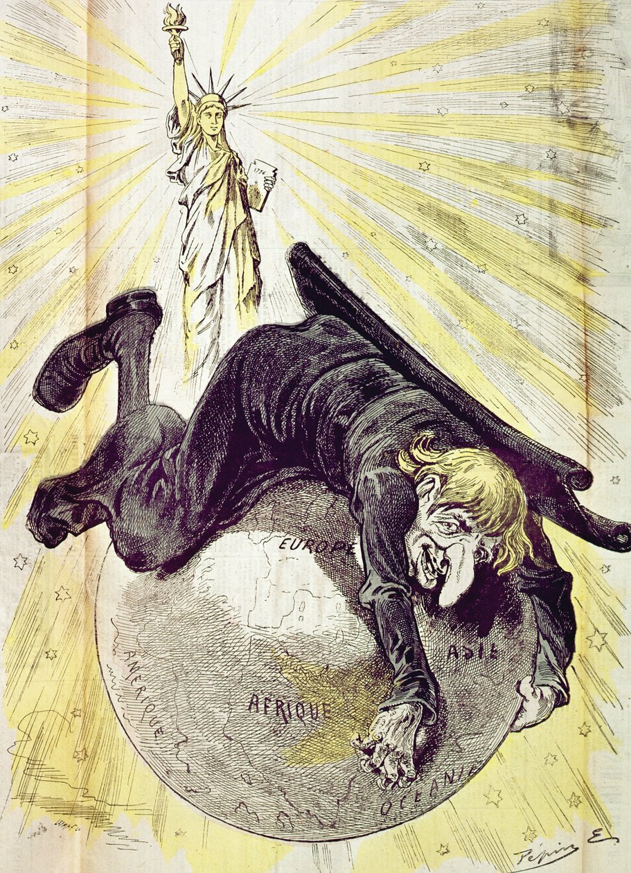 Lighting लिबर्टी लाइटिंग द वर्ल्ड ’, ot ले ग्रेलॉट’ का फ्रंट कवर, c.1880 द्वारा Pepin