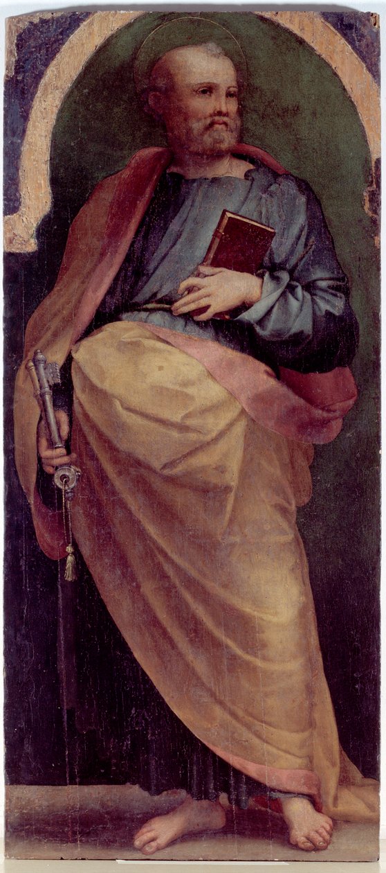 सेंट पीटर, साइड पैनल (लकड़ी पर तेल, c.1535) द्वारा पेरिनो डेल वैगा