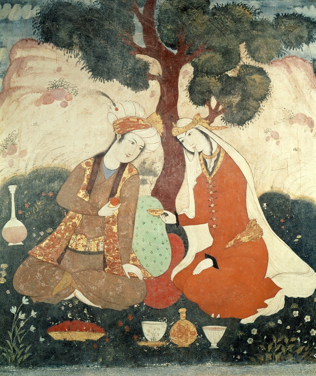 शाह अब्बास I, 1585-1627 (विस्तार) के युग से दृश्य आकाशगंगा द्वारा फारसी स्कूल