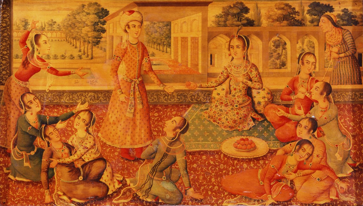 एक दिवंगत ज़ैंड ने पेपर माचे कास्केट, सी। 1794-95 द्वारा फारसी स्कूल