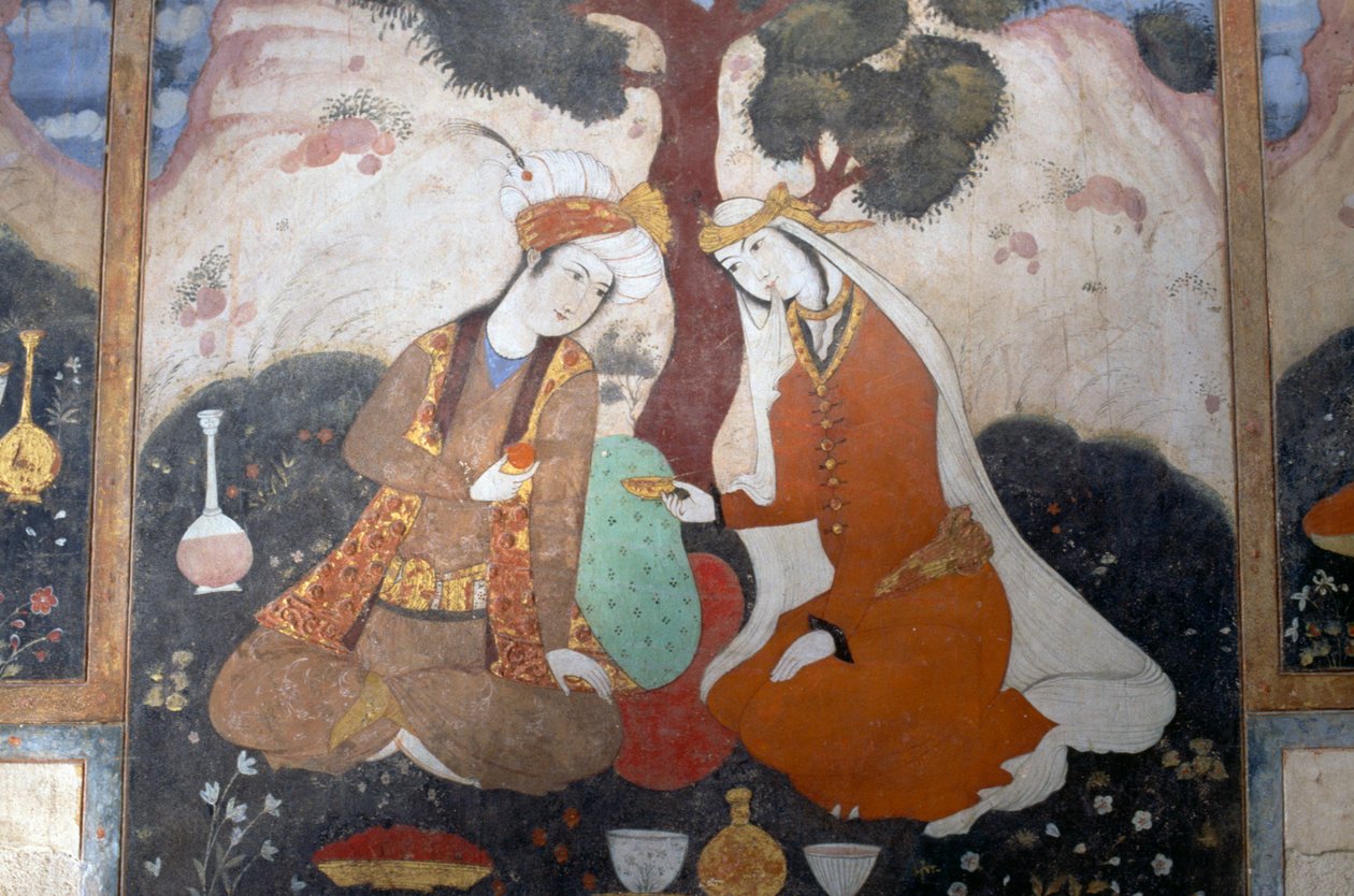 भोज का दृश्य द्वारा फारसी स्कूल
