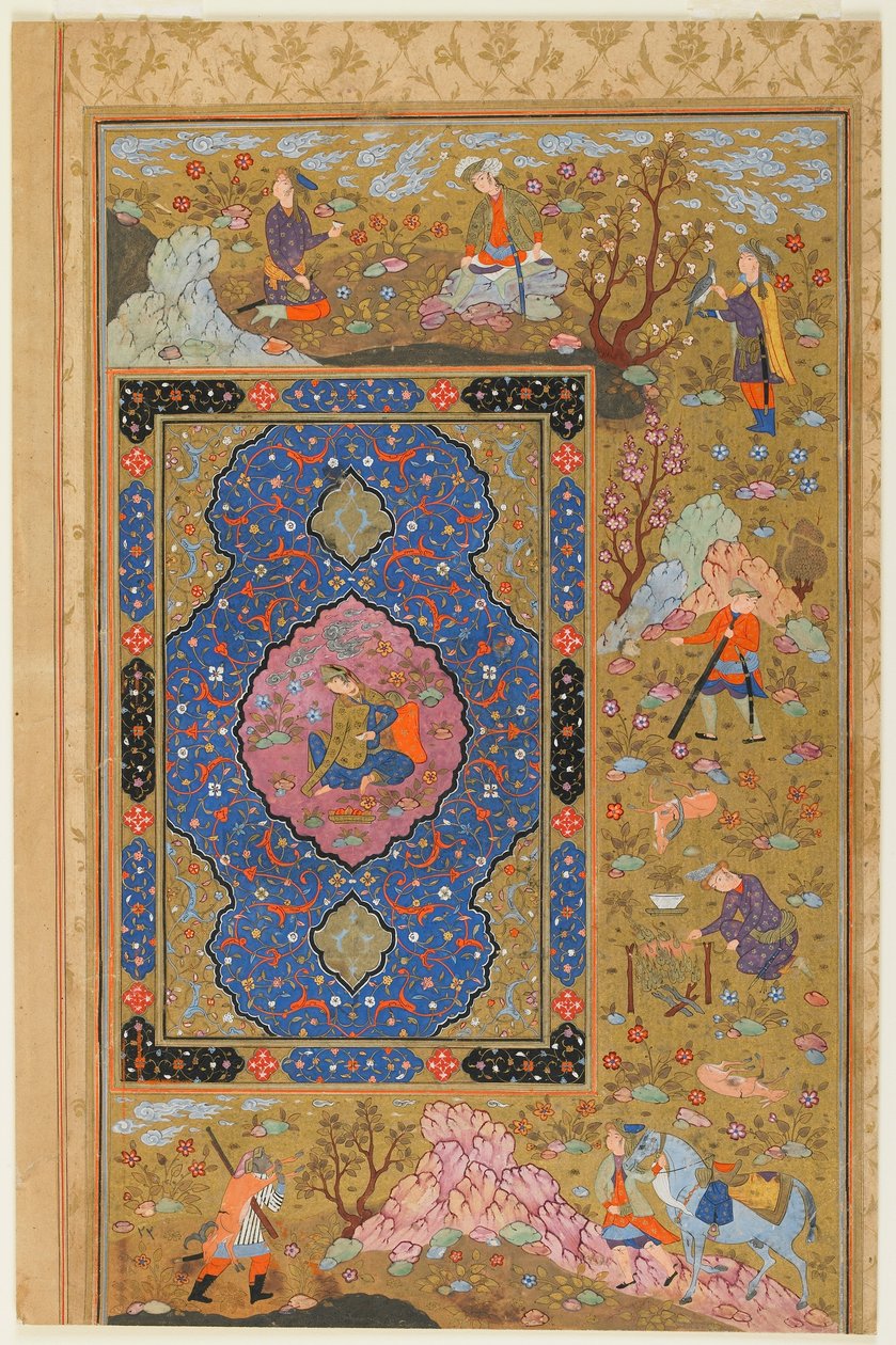 एक एल्बम से फोलियो; छंद: युवा महिला, इस्फ़हान, ईरान, सफ़वीद की अवधि, 1590-1610 (कागज पर अपारदर्शी जल रंग, स्याही और सोना) द्वारा फारसी स्कूल