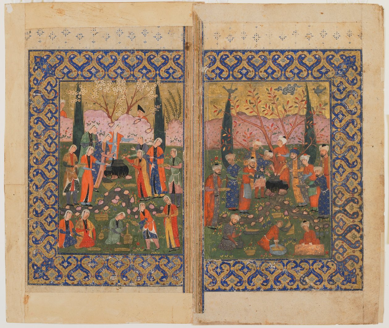 अज्ञात पाठ से फोलियो; श्लोक: सुलेमान सरगर्म, शिराज, ईरान, सी। 1560-70 द्वारा फारसी स्कूल