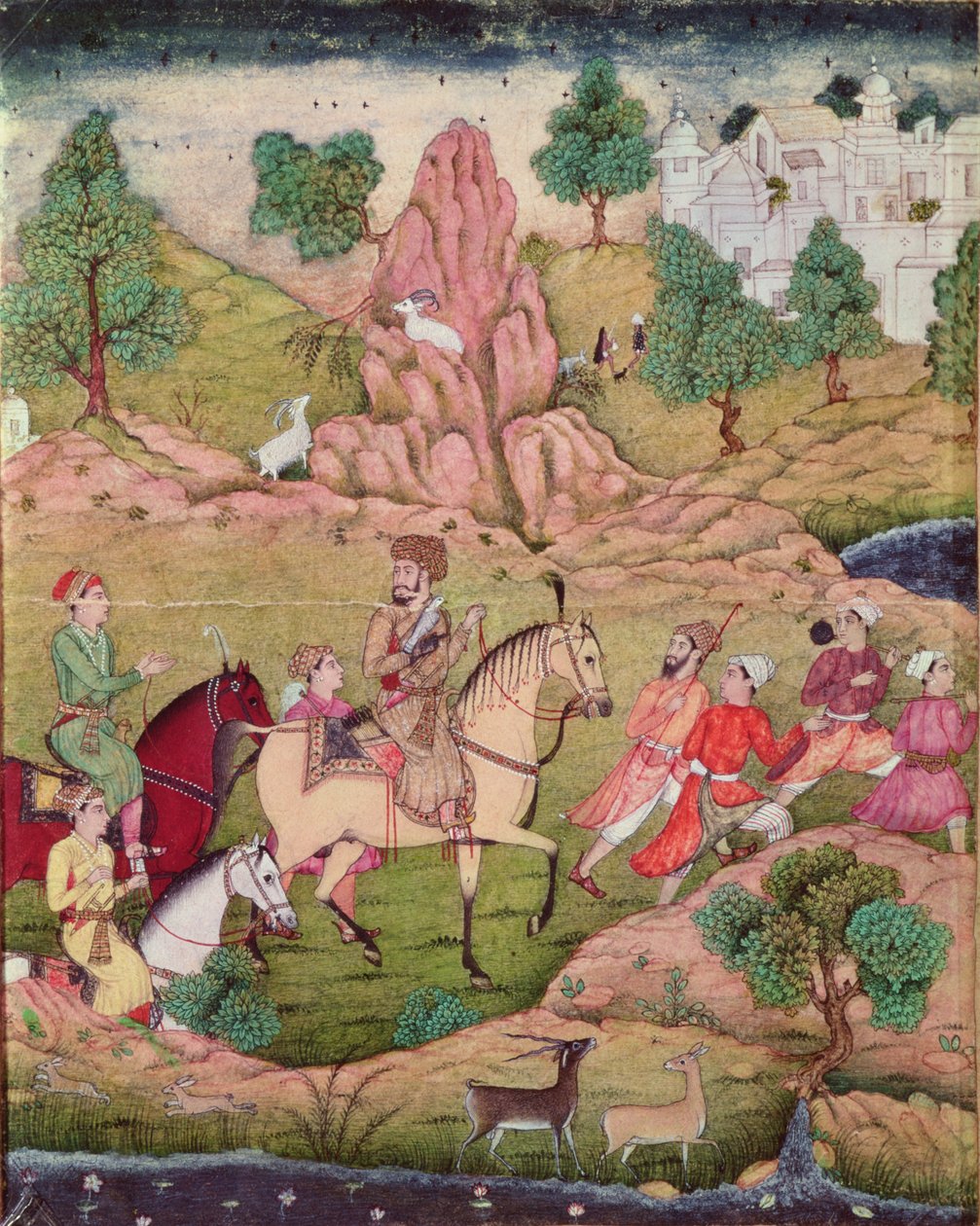 बाज़ के साथ शिकार, सफ़वीद वंश (1502-1736) द्वारा फारसी स्कूल