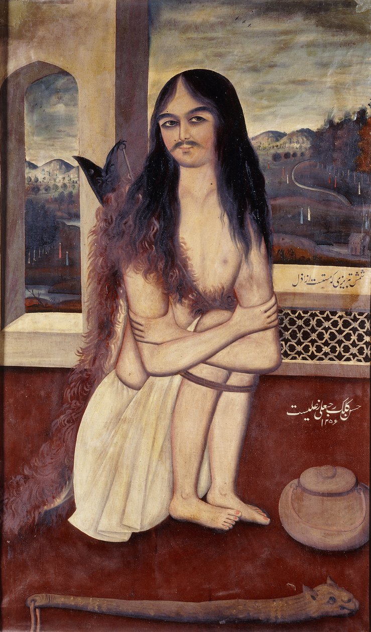 शम्सी तबरीज़ी का चित्रण, दरवेश, c.1840-1 द्वारा फारसी स्कूल