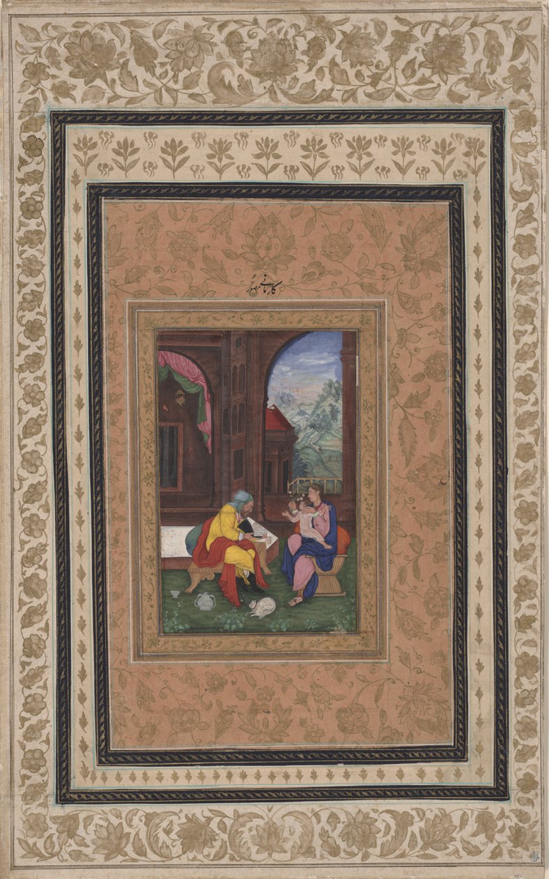 द होली फैमिली, c.1625 द्वारा फारसी स्कूल
