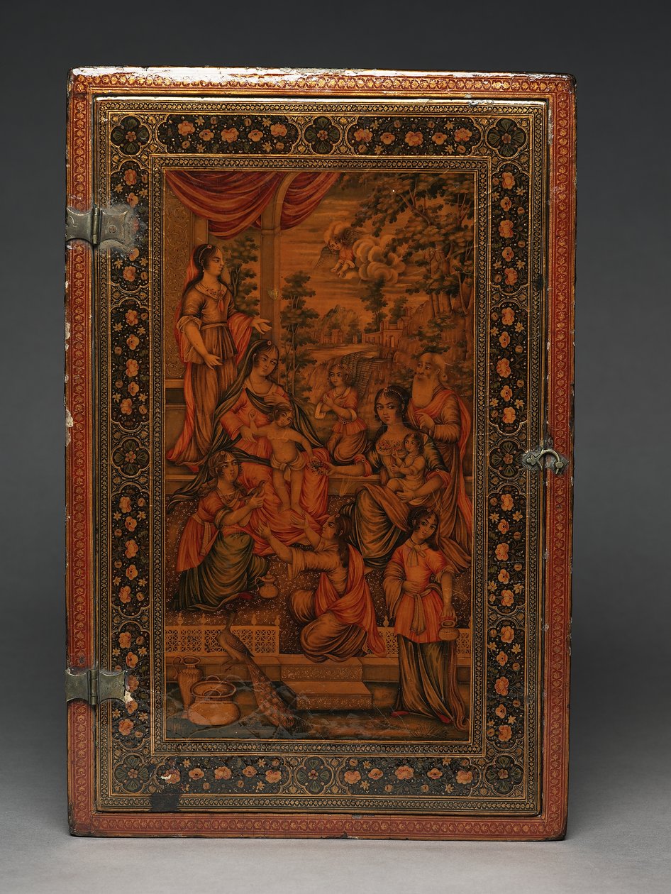 पवित्र परिवार को दर्शाने वाला टूल किट, c.1830 (मिश्रित मीडिया) द्वारा फारसी स्कूल