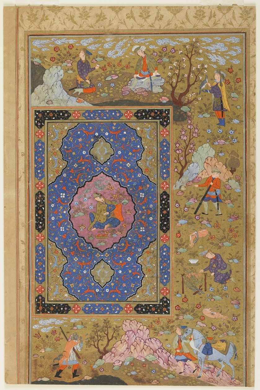 युवा महिला, c.1590-1610 (स्याही, अपारदर्शी जल रंग और कागज पर सोना) द्वारा फारसी स्कूल