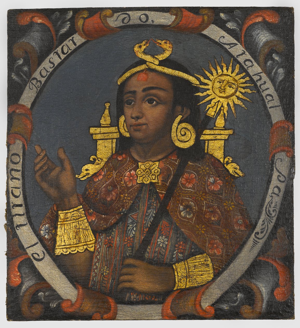 अथाहल्पा (c.1502-33) 14 वीं और अंतिम इंका किंग, 18 वीं शताब्दी के मध्य में द्वारा पेरुवियन स्कूल