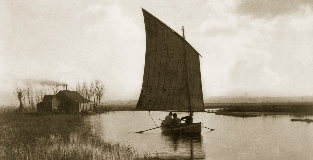 ओल्ड ऑर्डर एंड द न्यू, लाइफ एंड लैंडस्केप ऑन नोरफोक ब्रोड्स, c.1886 द्वारा पीटर इमर्सन और थॉमस गुडॉल