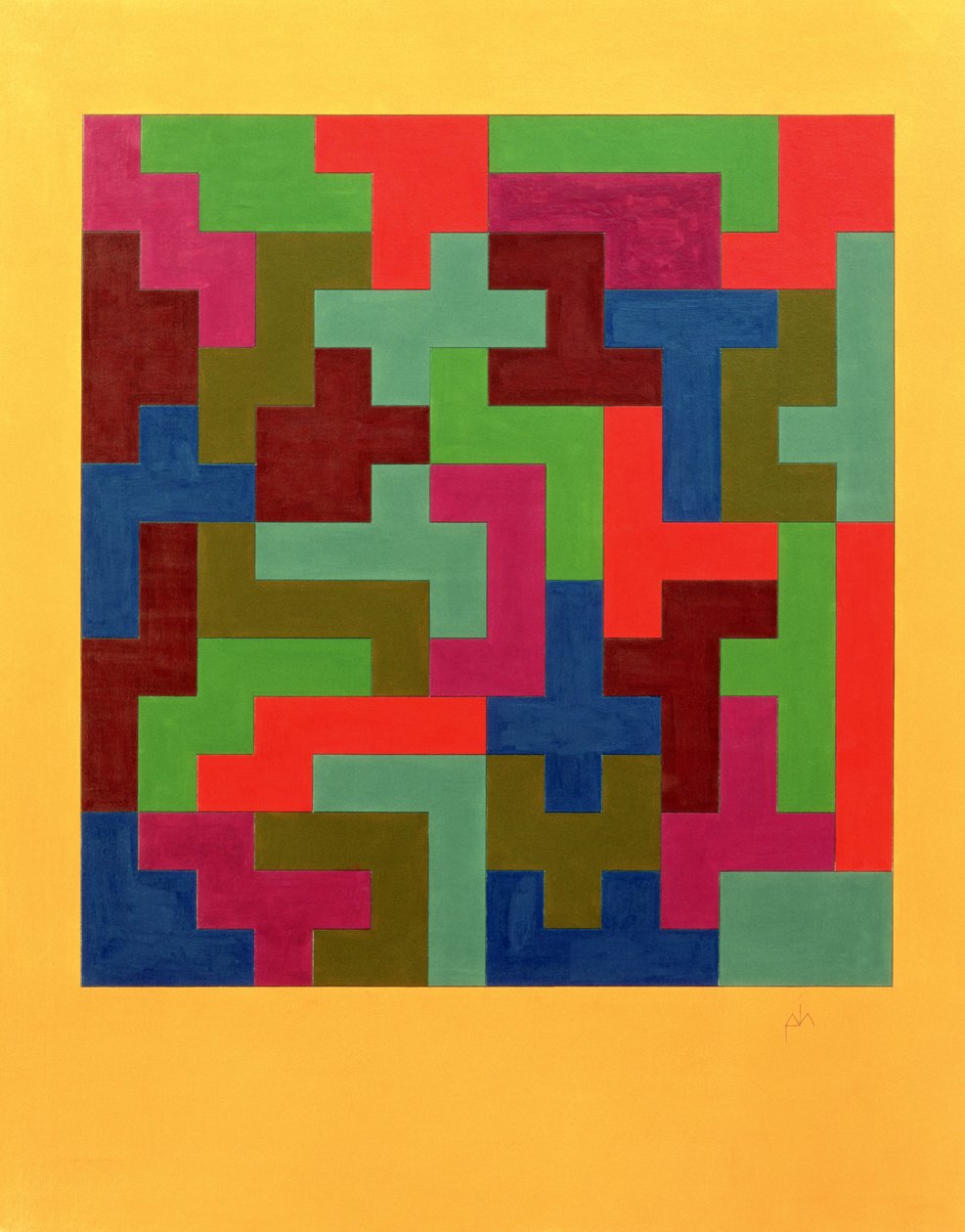 पहेली II, 1988 (कागज पर तड़का) द्वारा पीटर मैकक्लेर