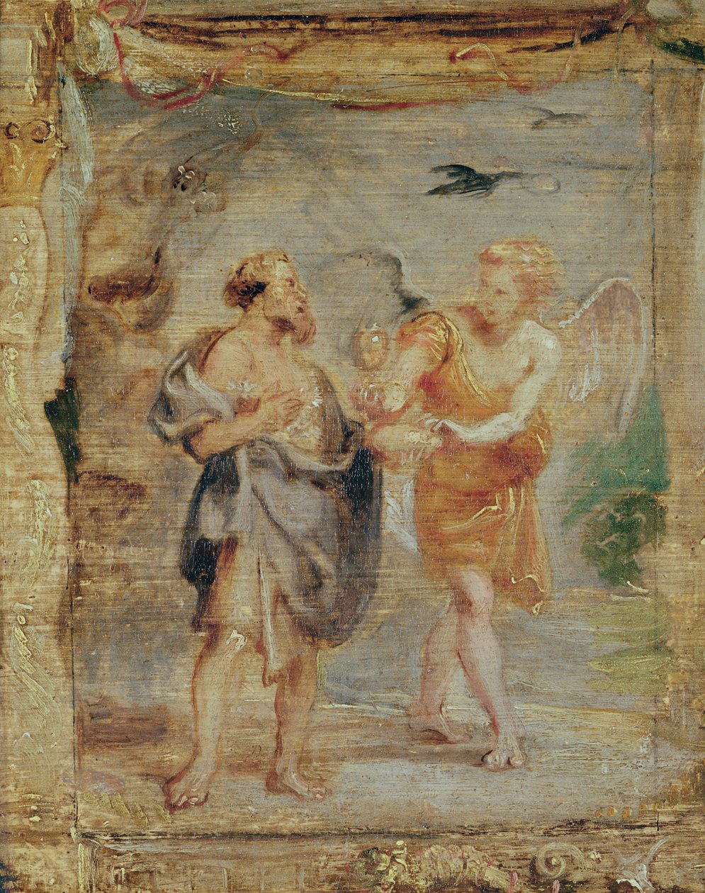 एलिय्याह प्राप्त रोटी और पानी एक परी से, c.1626-28 द्वारा पीटर पॉल रूबेन्स