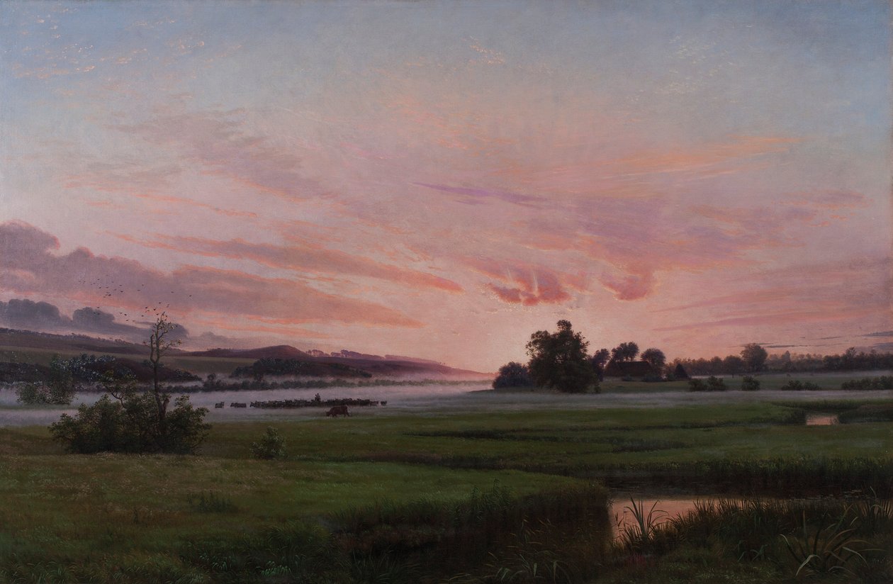 Ry, Jutland, c.1873 के पास एक समर इवनिंग द्वारा विल्हेम क्ह्न