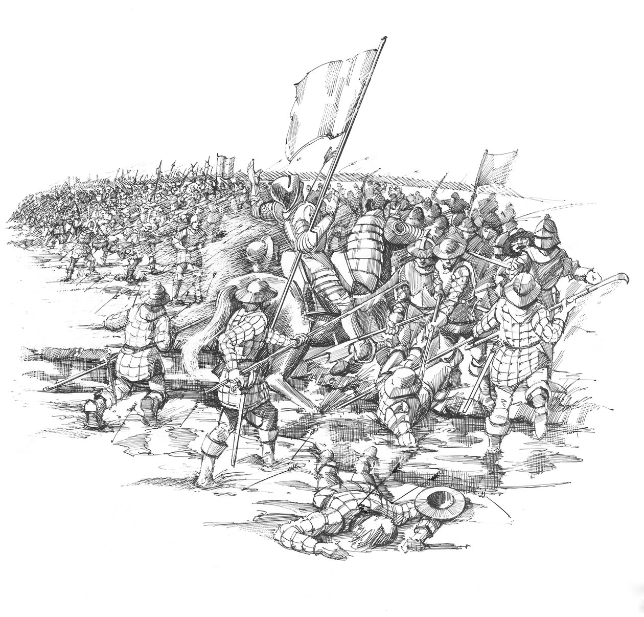 ब्लोर हीथ की लड़ाई, स्टैफ़र्डशायर, 1459 द्वारा पीटर डुन्नो