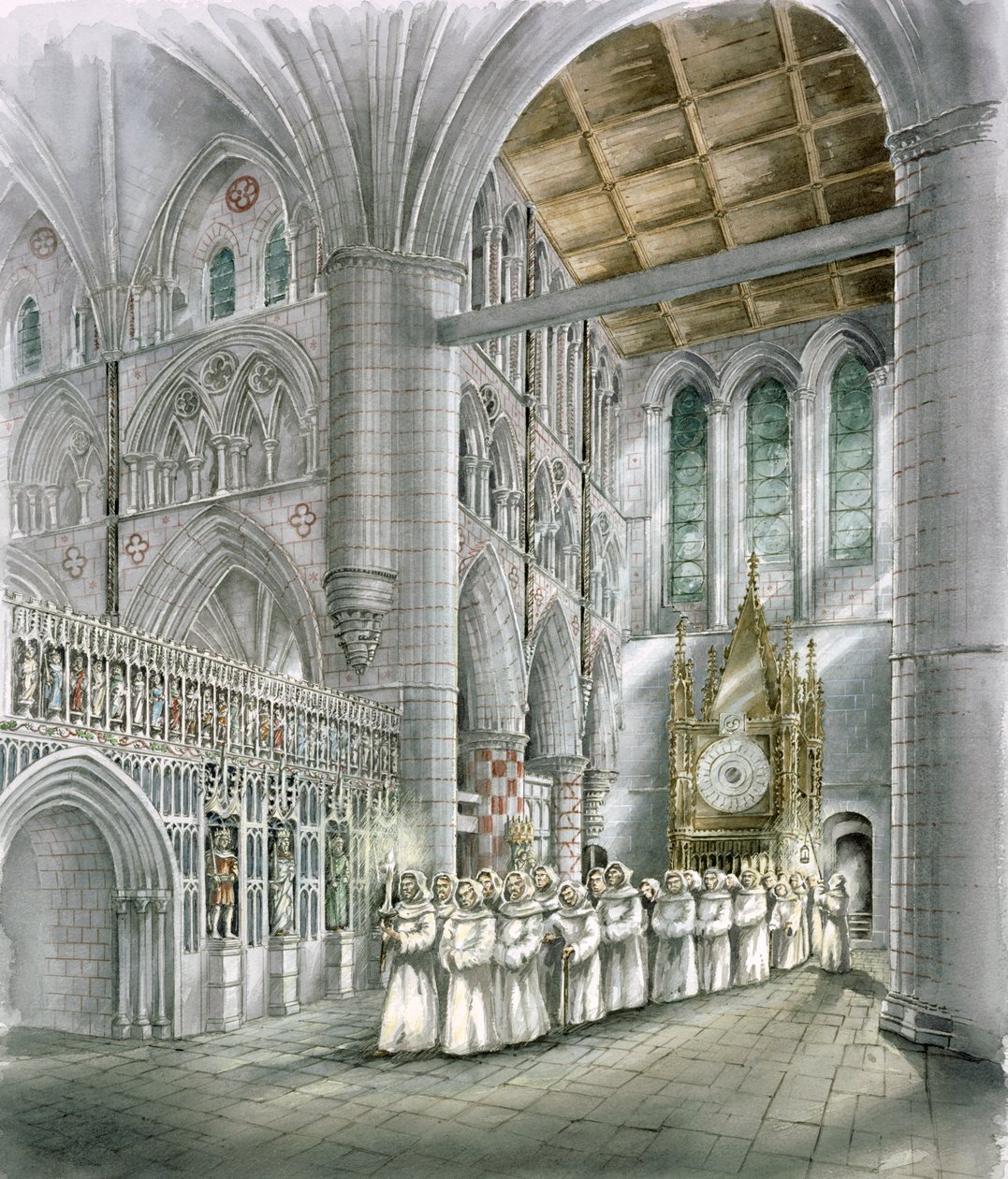 Rievaulx अभय, 15 वीं सदी, c1990-2010 द्वारा पीटर डुन्नो