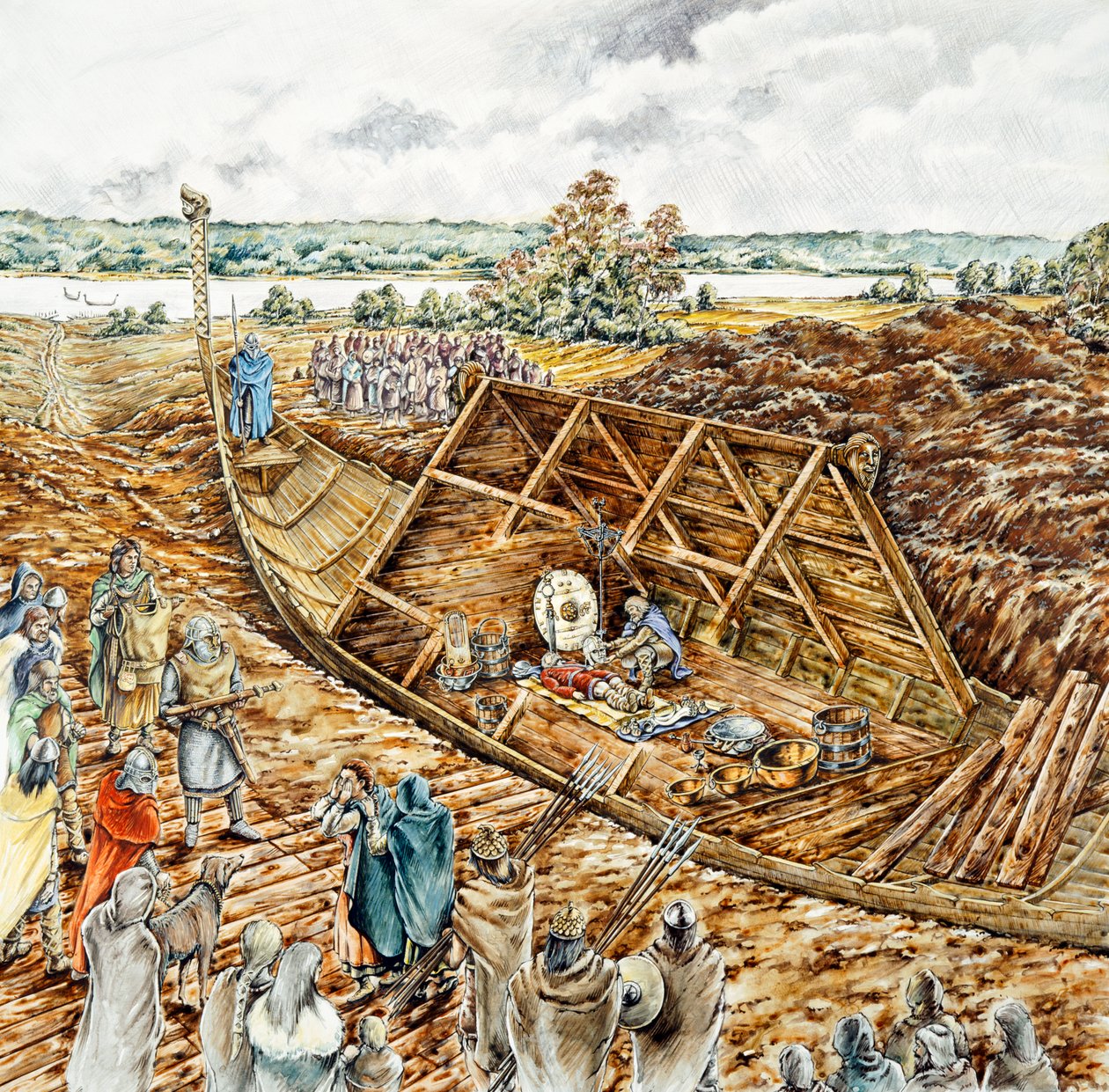 सटन हू जहाज दफन, 7 वीं शताब्दी, 1990-2010 द्वारा पीटर डुन्नो