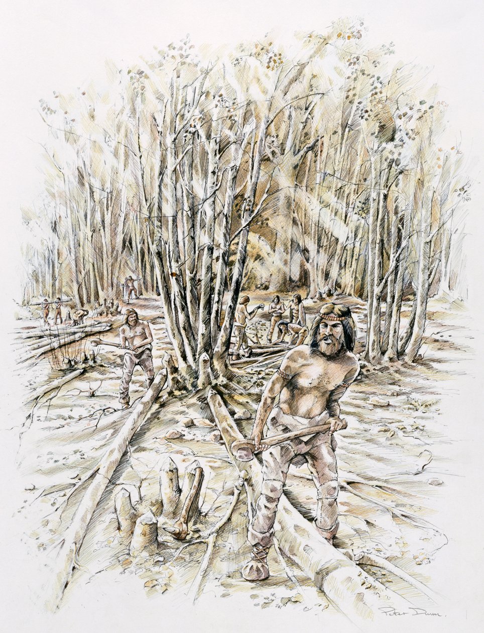 फ्लिंट के उपयोग- कोपिंग, प्रागैतिहासिक, c1990-2010 द्वारा पीटर डुन्नो