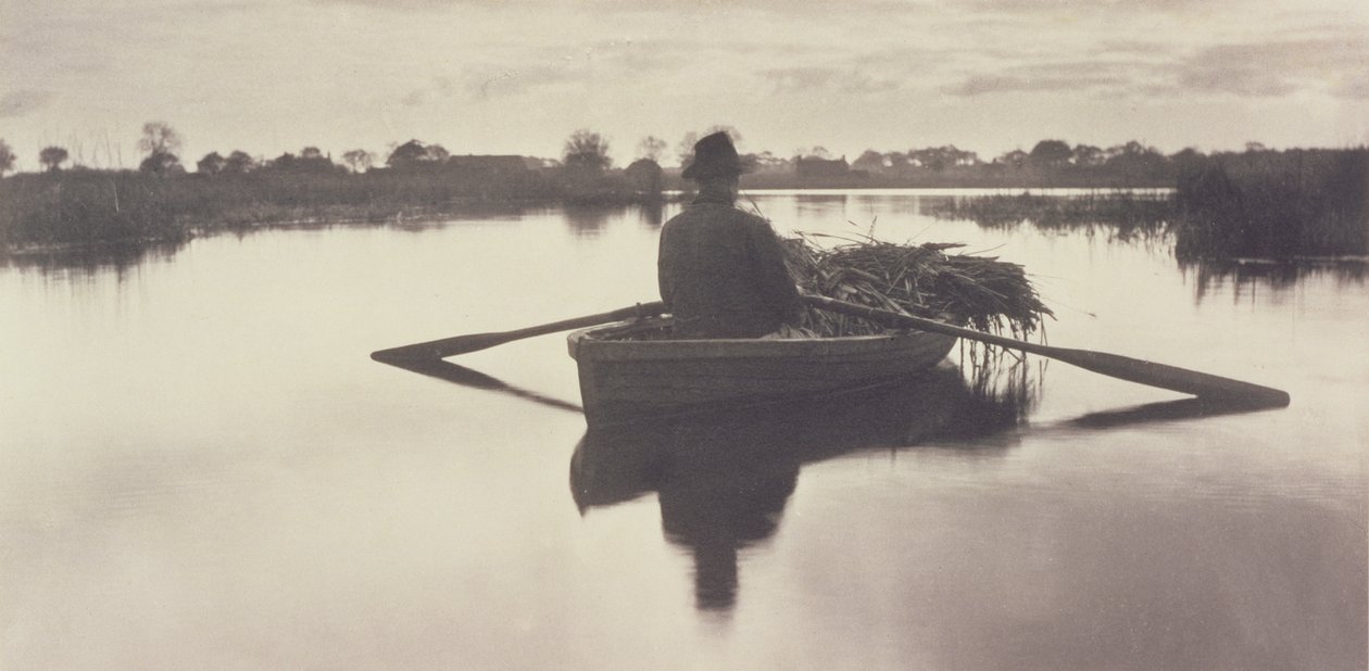 रूफिंग होम द शौफ-स्टफ, लाइफ एंड लैंडस्केप ऑन नोरफोक ब्रोड्स, 1886 द्वारा पीटर इमर्सन और थॉमस गुडॉल