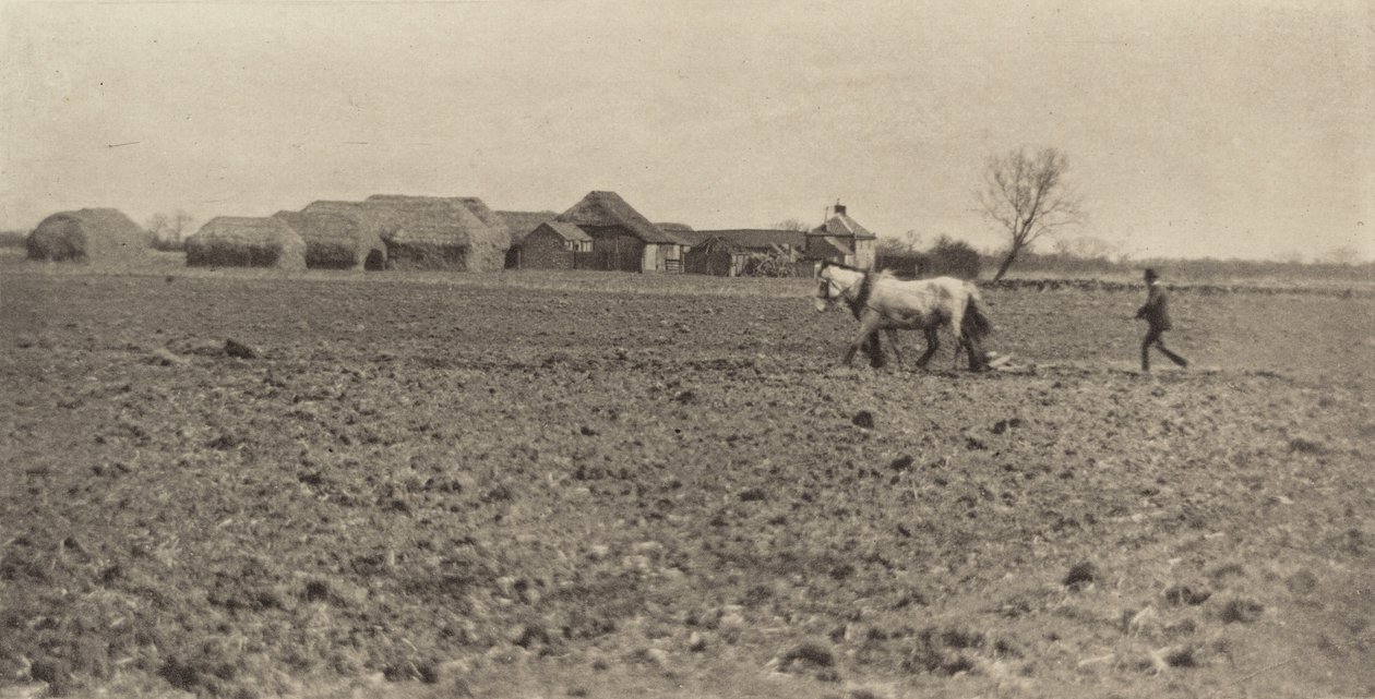 अर्ली स्प्रिंग में मार्श फार्म, 1890-1891, 1893 मुद्रित। द्वारा पीटर हेनरी इमर्सन