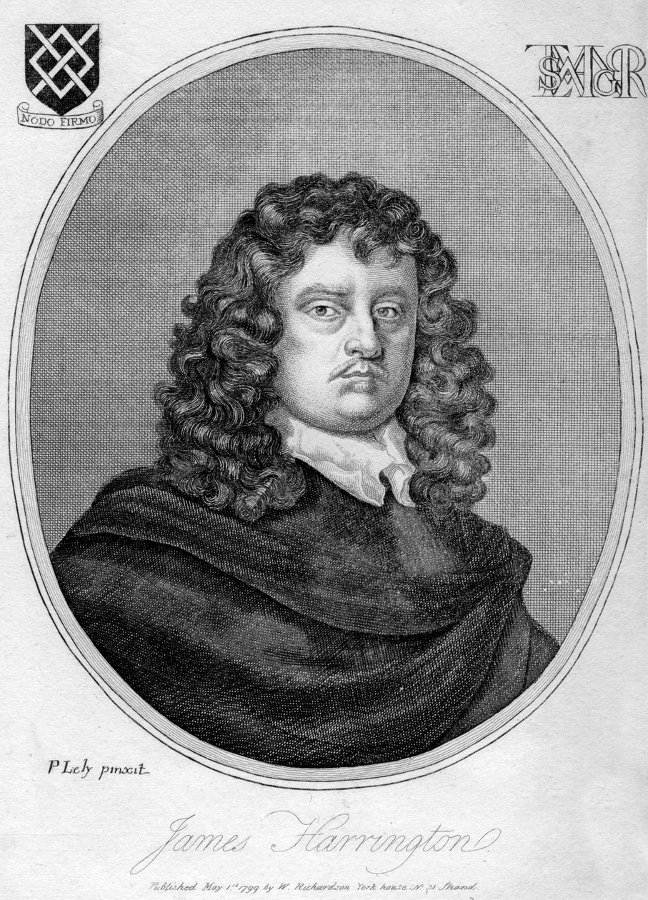 जेम्स हैरिंगटन 1611-1677, अंग्रेजी राजनीतिक सिद्धांतकार, 1799। द्वारा पीटर लिली