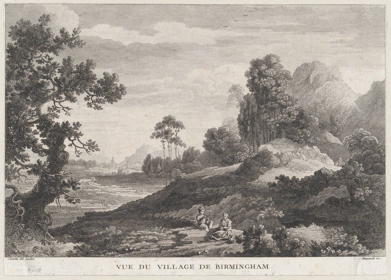 बर्मिंघम गांव का दृश्य, सीए। 1755., सीए। 1755. द्वारा पीटर पॉल बेनज़ेच