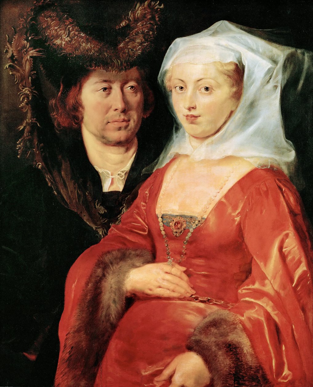 Ansegisel (Ansegise, c. 613-622) और Sante Begge (Begge d'Andenne, 693 में मृत्यु हो गई) - Ansegisus और Saint Begga - Pieter Paul Rubens (1577-1640)। लकड़ी पर तेल, सीए 1612-1615। आयाम: 94x76.8 सेमी। कला इतिहास संग्रहालय, वियना द्वारा पीटर पॉल रूबेन्स