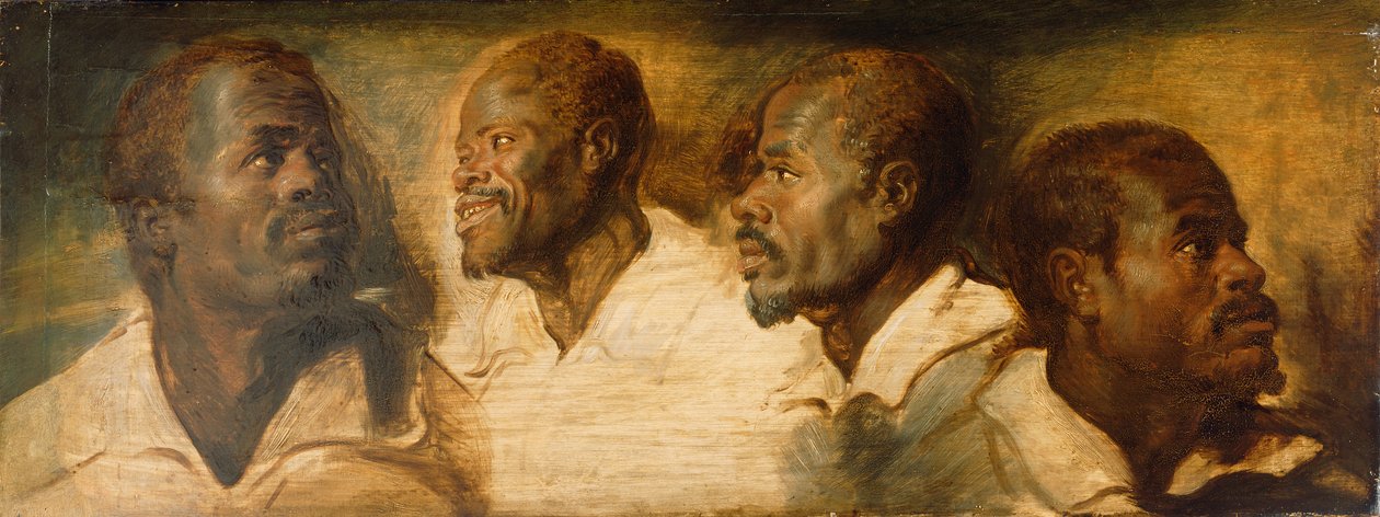 पुरुष अध्ययन के चार अध्ययन, c.1617-1620 द्वारा पीटर पॉल रूबेन्स