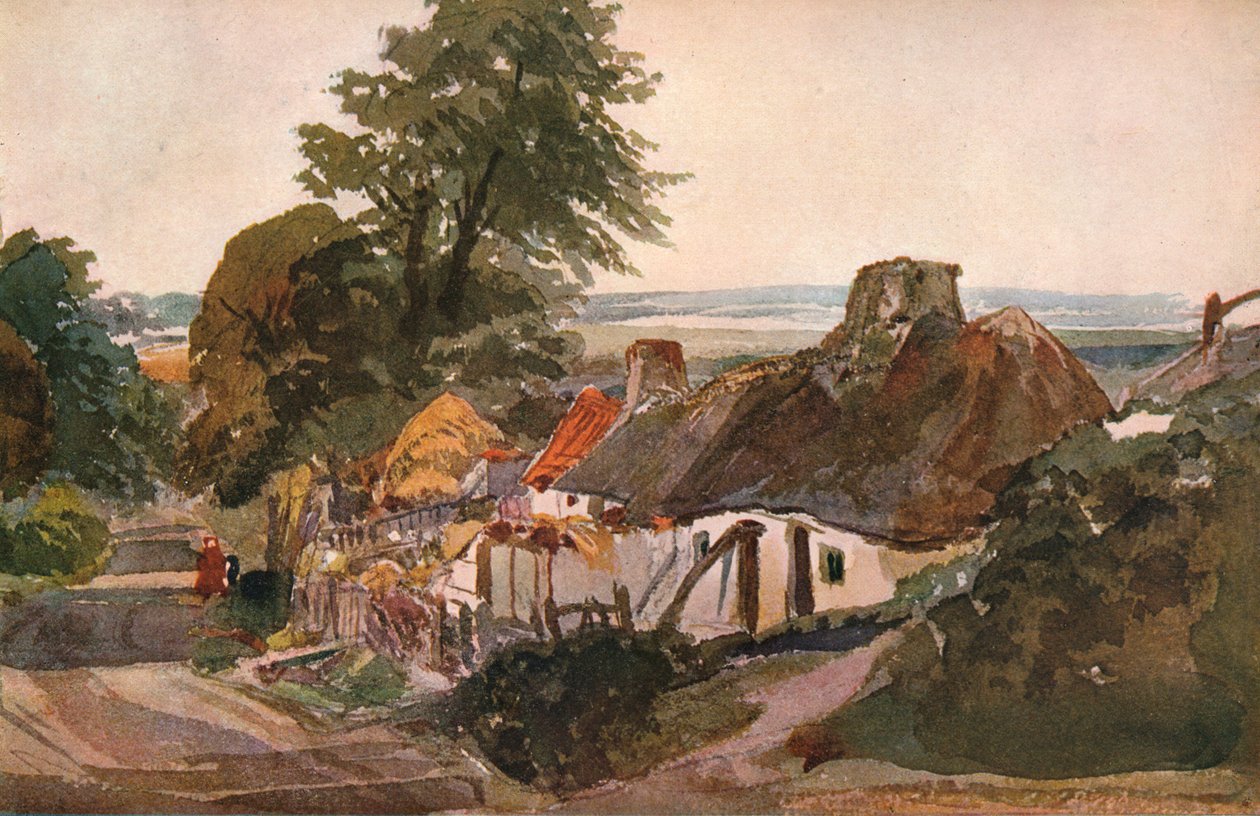कॉटेज के साथ एक लेन, c1820 द्वारा पीटर डी विंट