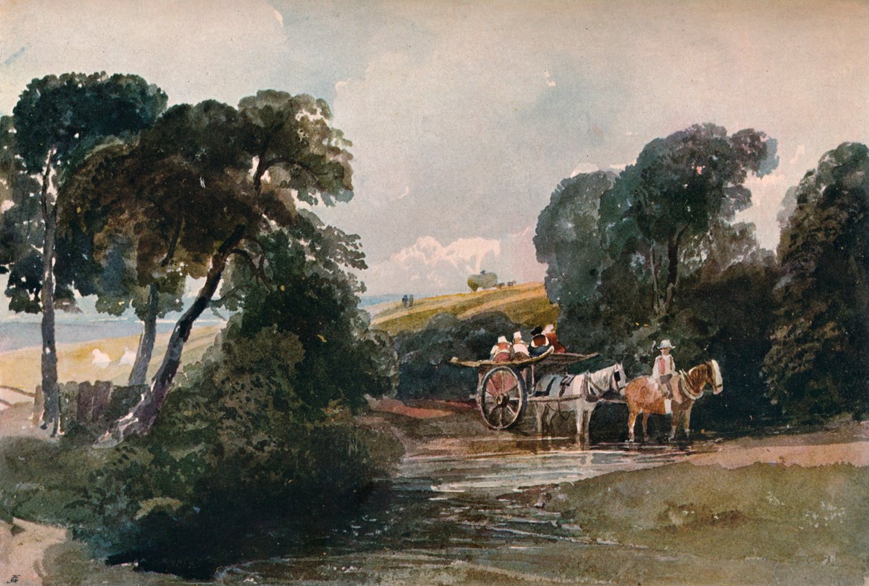 हैट कार्ट क्रॉसिंग ए स्ट्रीम, c1824 द्वारा पीटर डी विंट