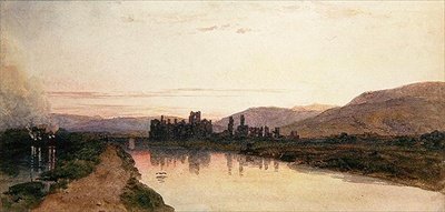 नीथ अभय, ग्लैमरगनशायर, शाम (कागज पर पानी के रंग का) द्वारा पीटर डी विंट