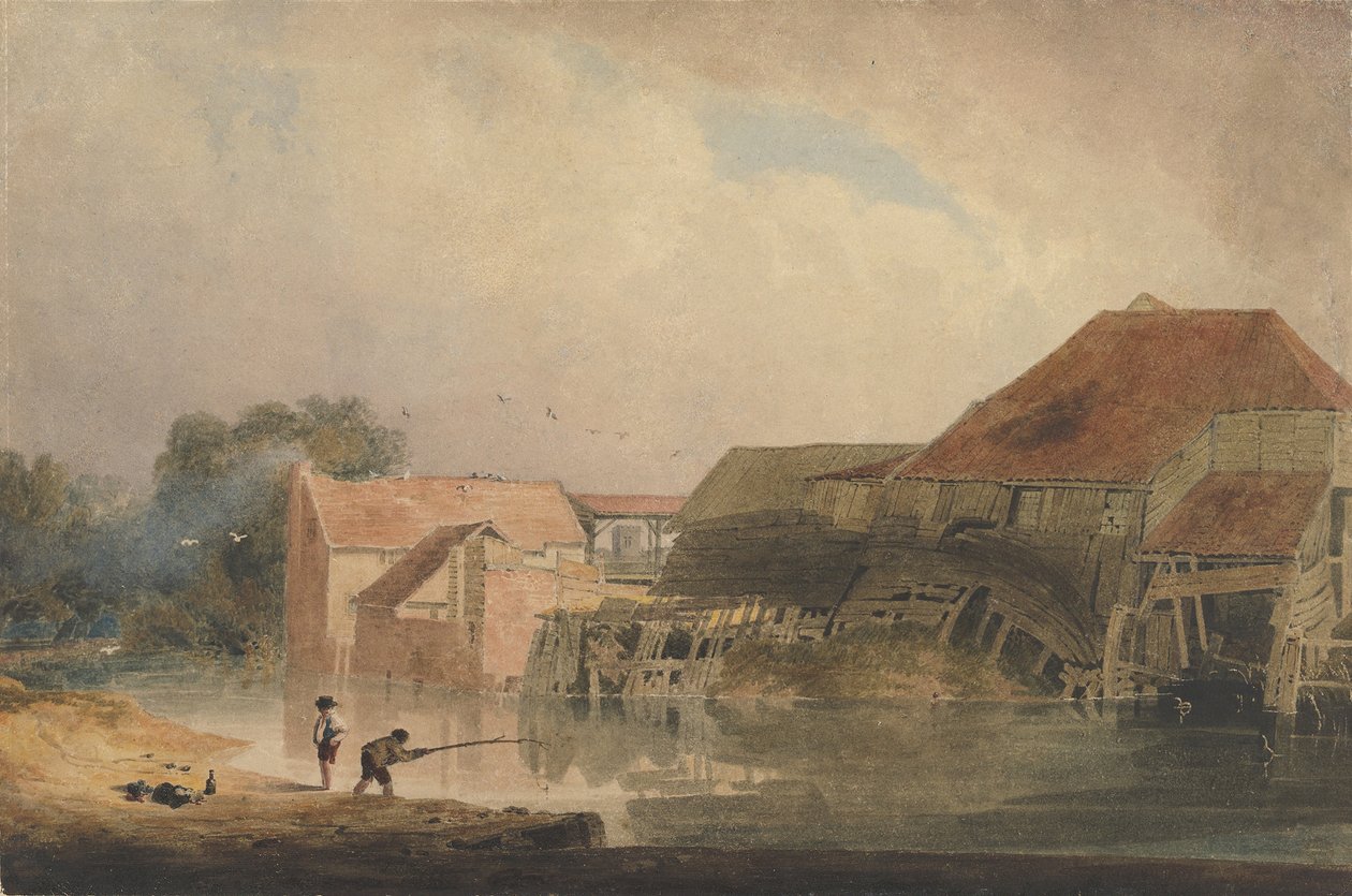 रिवरसाइड सीन ओल्ड मिल, 1805-10। द्वारा पीटर डी विंट