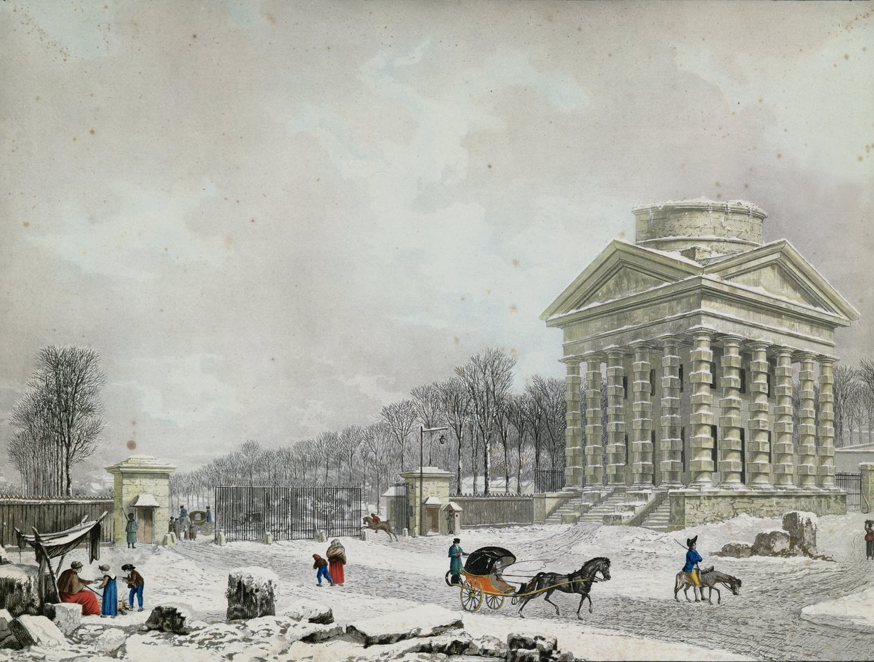 Champs-Elysees के बैरीयर, 1808 (जलीय) द्वारा फिलीबर्ट लुइस डेब्यूकोर्ट