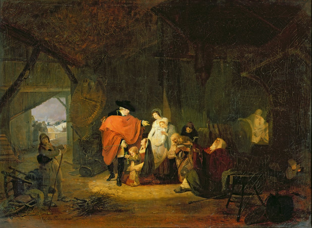 1784, 1785 की सर्दियों के दौरान लुई XVI (1754-93) की दया द्वारा फिलीबर्ट लुइस डेब्यूकोर्ट
