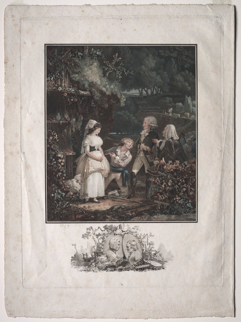 एनेट और लुबिन, 1789। द्वारा फिलीबर्ट लुइस डेब्यूकोर्ट