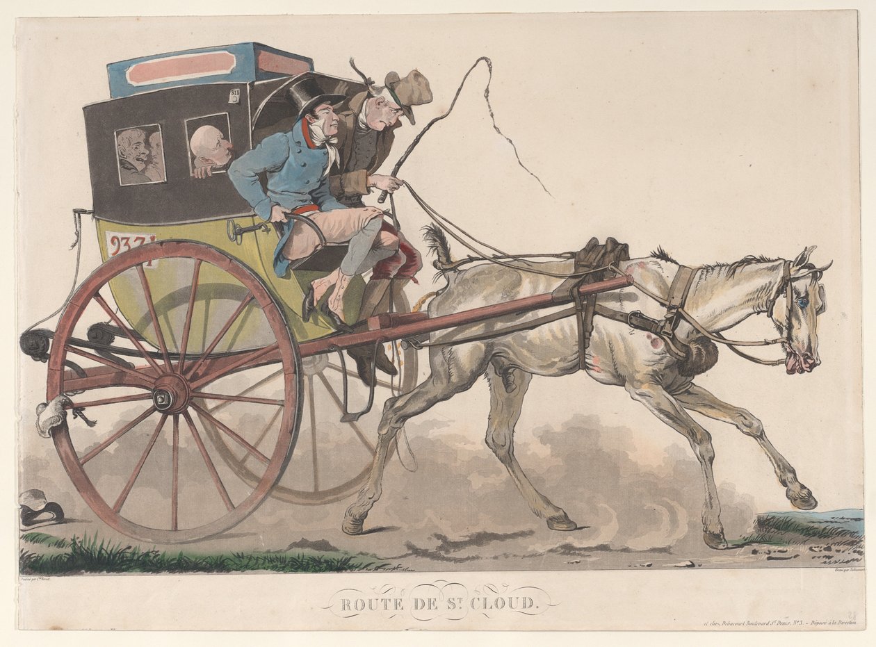 रोड टू सेंट क्लाउड, 1816। द्वारा फिलीबर्ट लुइस डेब्यूकोर्ट