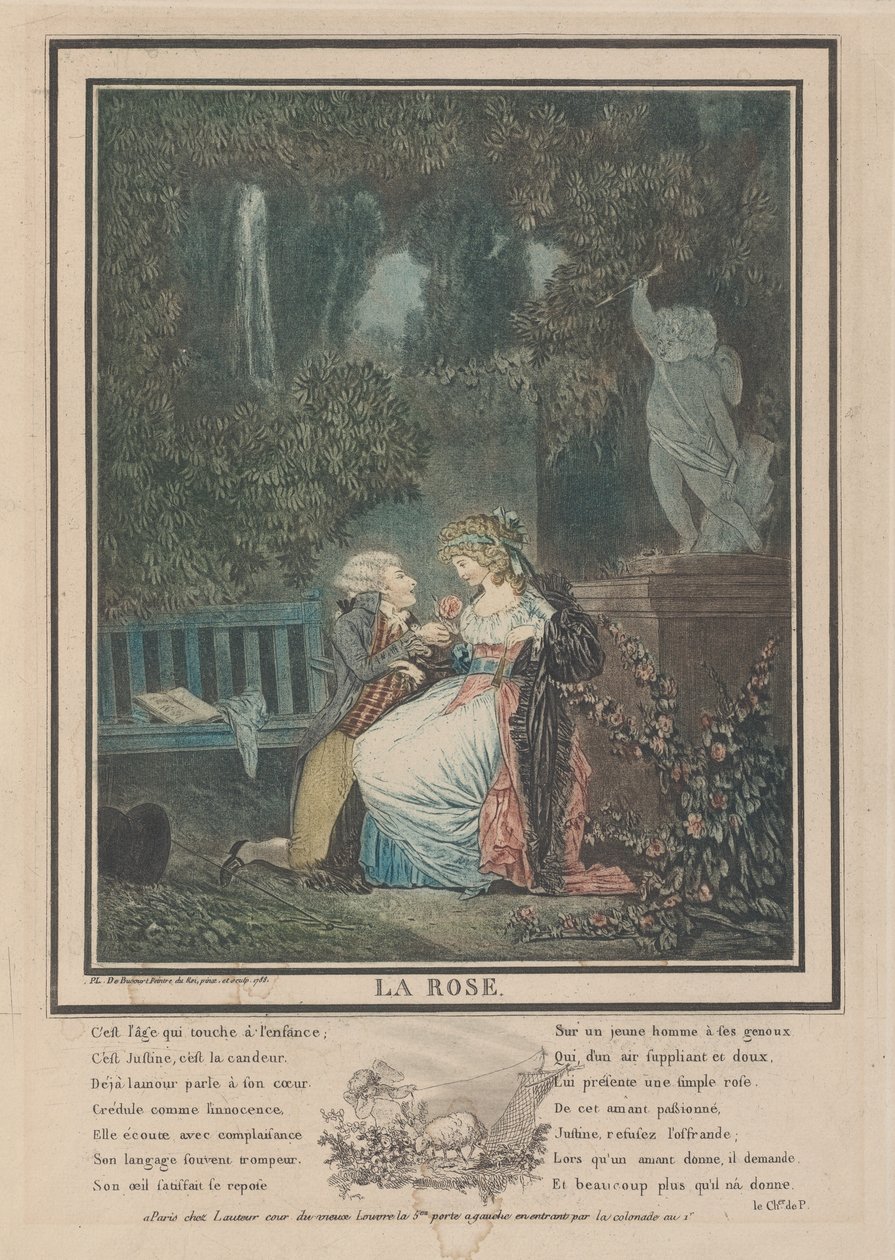 द रोज़, 1788। द्वारा फिलीबर्ट लुइस डेब्यूकोर्ट