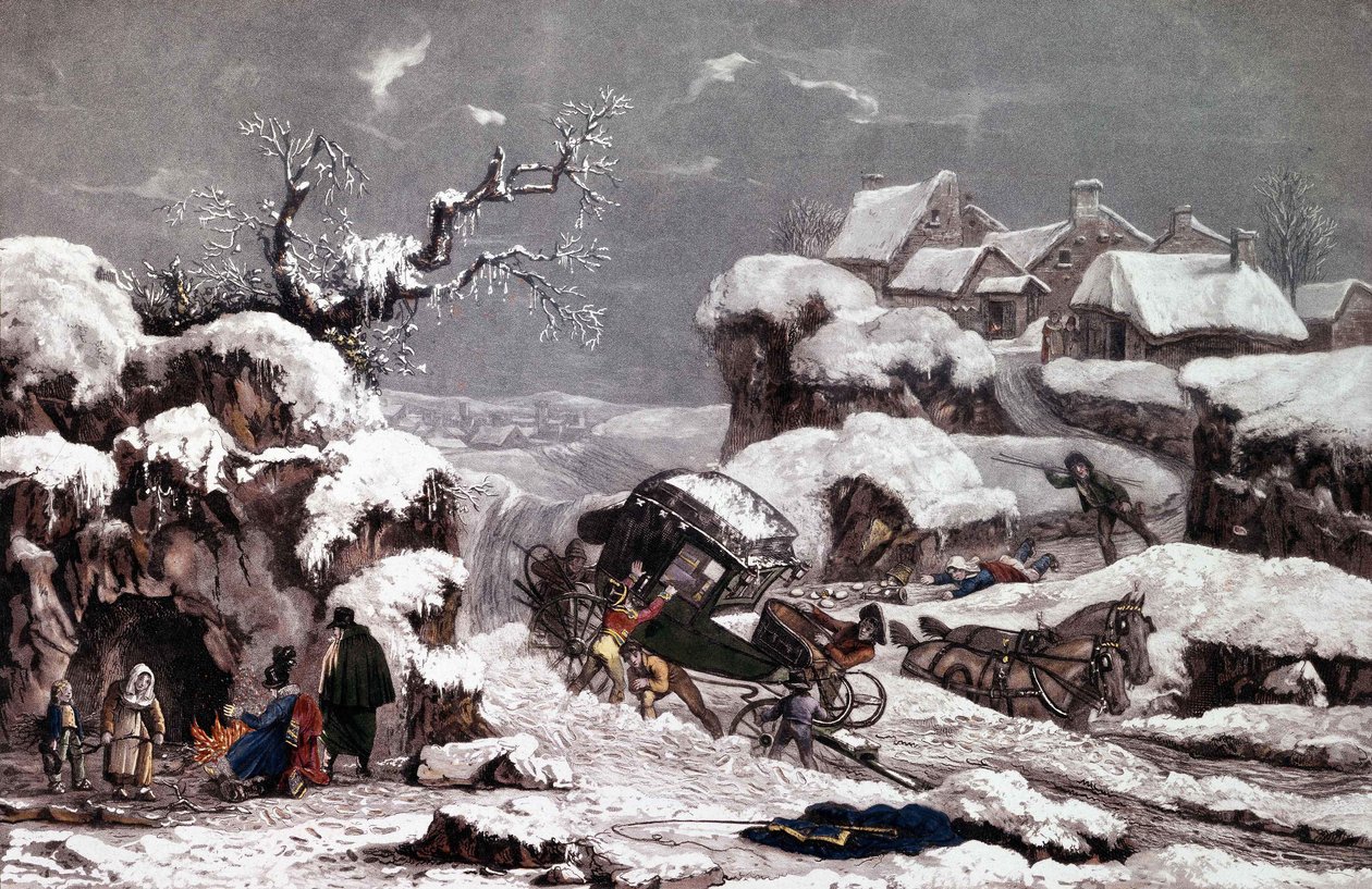 पलट गई गाड़ी। फिलिबर्ट लुई डेबूकोर्ट (1755 - 1832) के लिए जिम्मेदार प्रिंट। निजि संग्रह। द्वारा फिलीबर्ट लुइस डेब्यूकोर्ट