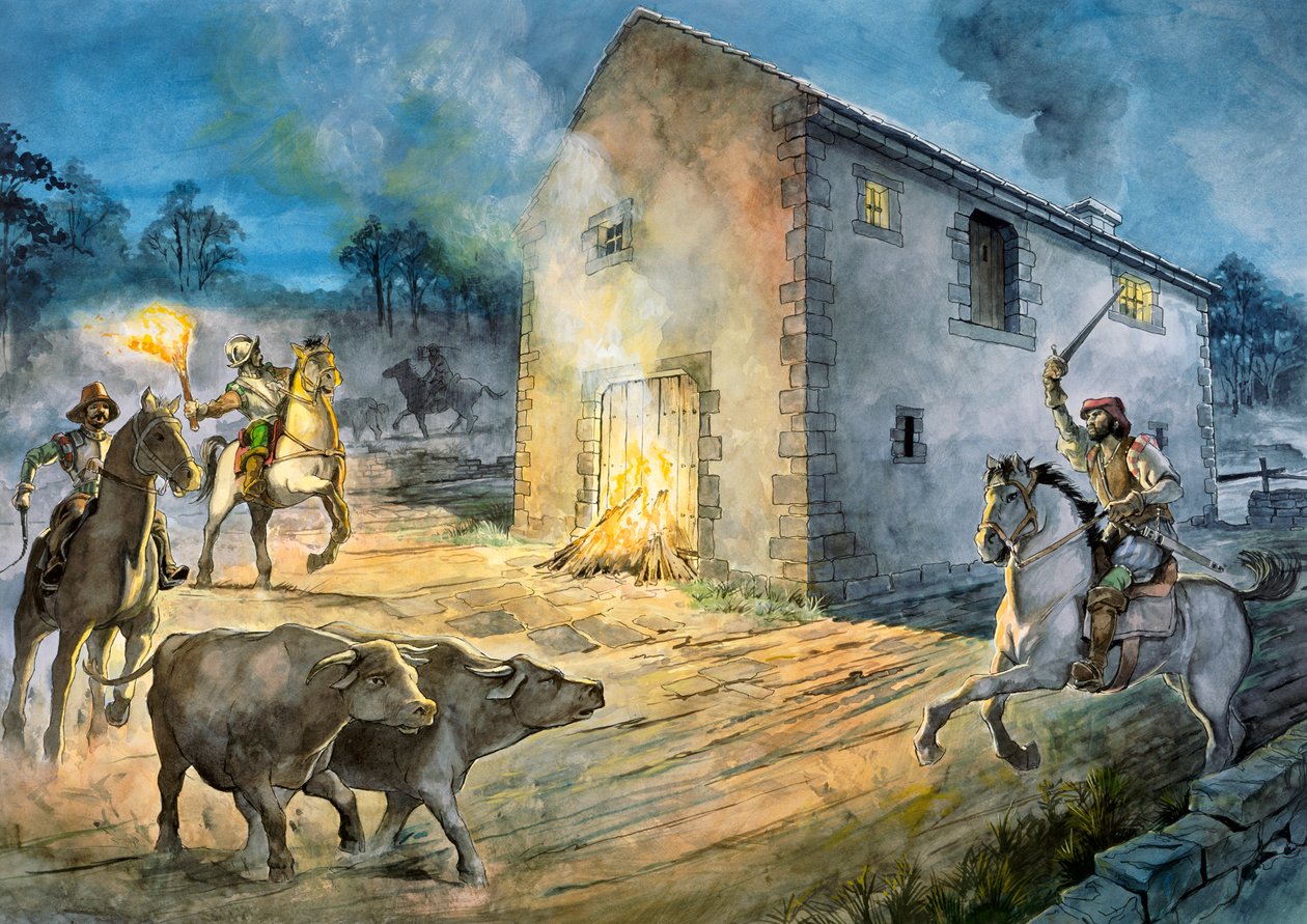 बर्डोस्वाल्ड पर छापा मारने वाली नदी, 16वीं शताब्दी, c1990-2010 द्वारा फिलिप कॉर्क