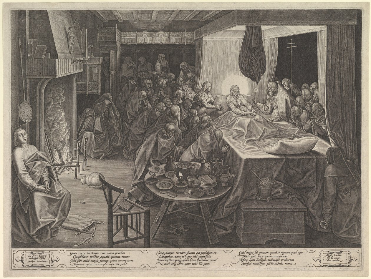 द डेथ ऑफ़ द वर्जिन, 1574। द्वारा फिलिप गाले