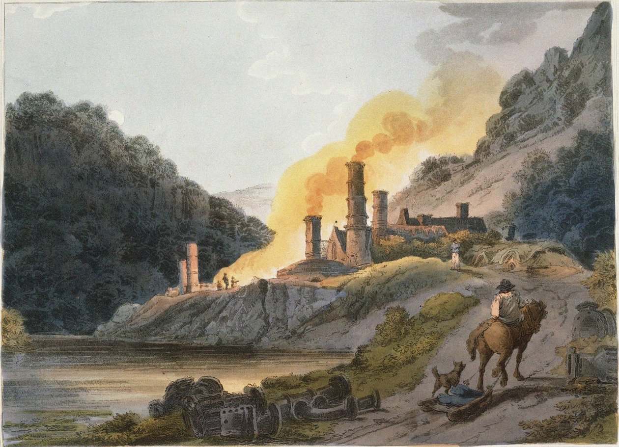 आयरन वर्क्स, कोलब्रुक डेल, 1805 द्वारा फिलिप जेम्स लूथरबर्ग द यंगर