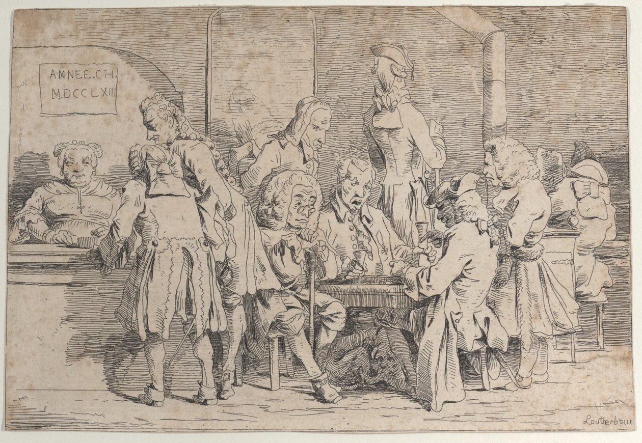 ट्रिक ट्रैक बजाना, 1763., 1763। द्वारा फिलिप जेम्स डी लौटरबर्ग