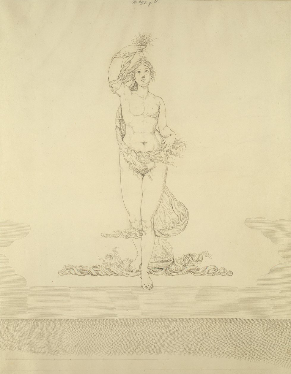 ऑरोरा, 1807 (कागज पर लीड ट्रेस के साथ कलम और ग्रे स्याही) द्वारा फिलिप ओटो रन